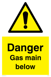 WM5529: Danger Gas main below