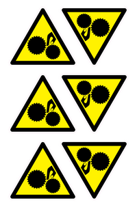 WM5541: Warning Trapped hand Symbol