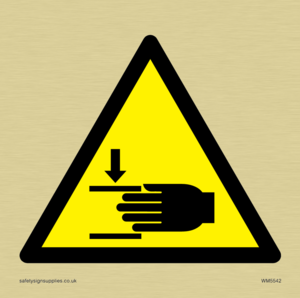 WM5542: Warning Crush hazard Symbol