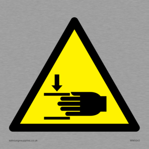 WM5542: Warning Crush hazard Symbol