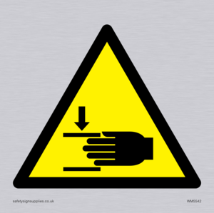 WM5542: Warning Crush hazard Symbol