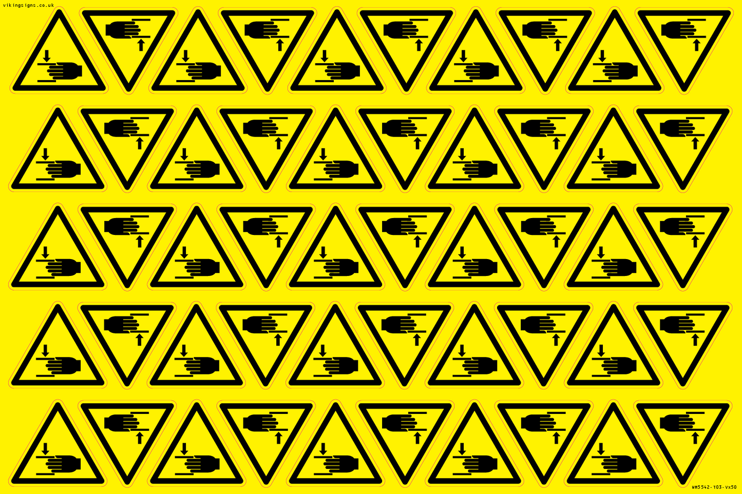 WM5542: Warning Crush hazard Symbol