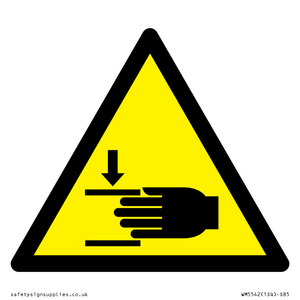 WM5542: Warning Crush hazard Symbol