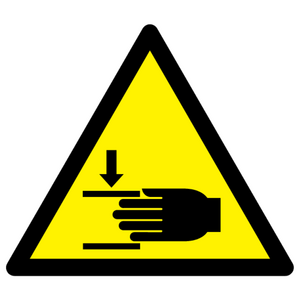 WM5542: Warning Crush hazard Symbol