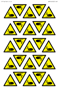 WM5542: Warning Crush hazard Symbol