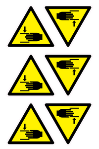 WM5542: Warning Crush hazard Symbol
