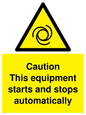 WM5587: Caution Equipment starts and stops automatically