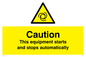 WM5587: Caution Equipment starts and stops automatically