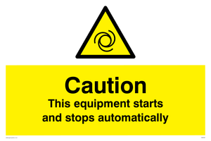 WM5587: Caution Equipment starts and stops automatically