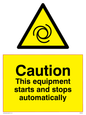 WM5587: Caution Equipment starts and stops automatically