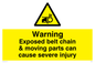 WM5604: Exposed belt chain can cause severe injury