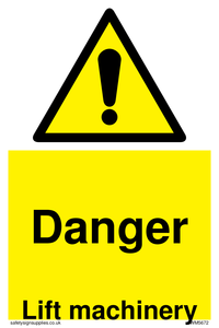WM5672: Danger Lift machinery