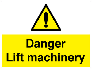 WM5672: Danger Lift machinery