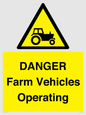 WM7005: DANGER Farm Vehicles Operating