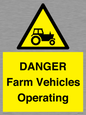 WM7005: DANGER Farm Vehicles Operating