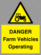 WM7005: DANGER Farm Vehicles Operating