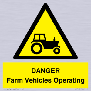 WM7005: DANGER Farm Vehicles Operating