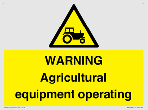 WM7006: WARNING Agricultural equipment operating