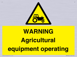 WM7006: WARNING Agricultural equipment operating