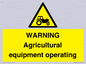 WM7006: WARNING Agricultural equipment operating