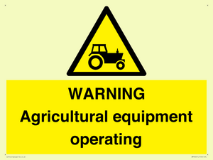 WM7006: WARNING Agricultural equipment operating