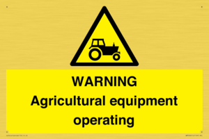 WM7006: WARNING Agricultural equipment operating