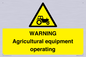 WM7006: WARNING Agricultural equipment operating