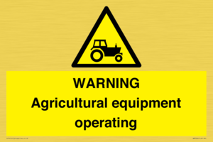 WM7006: WARNING Agricultural equipment operating