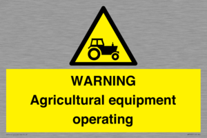 WM7006: WARNING Agricultural equipment operating