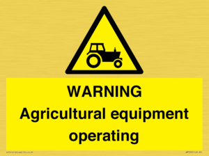 WM7006: WARNING Agricultural equipment operating