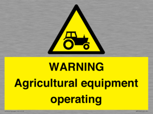 WM7006: WARNING Agricultural equipment operating