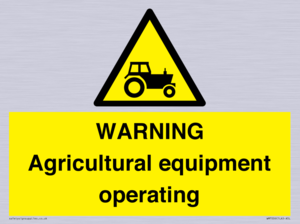 WM7006: WARNING Agricultural equipment operating