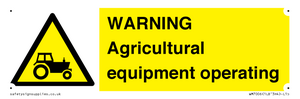 WM7006: WARNING Agricultural equipment operating