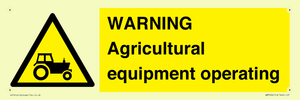 WM7006: WARNING Agricultural equipment operating