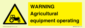 WM7006: WARNING Agricultural equipment operating