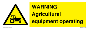 WM7006: WARNING Agricultural equipment operating