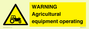 WM7006: WARNING Agricultural equipment operating