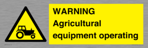 WM7006: WARNING Agricultural equipment operating