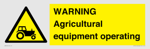 WM7006: WARNING Agricultural equipment operating