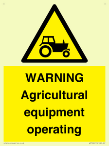 WM7006: WARNING Agricultural equipment operating