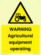 WM7006: WARNING Agricultural equipment operating