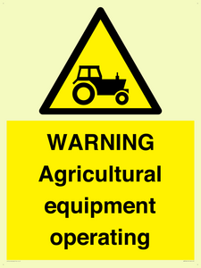 WM7006: WARNING Agricultural equipment operating