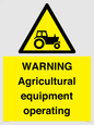 WM7006: WARNING Agricultural equipment operating