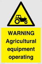 WM7006: WARNING Agricultural equipment operating