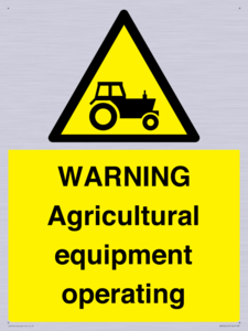 WM7006: WARNING Agricultural equipment operating
