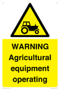 WM7006: WARNING Agricultural equipment operating