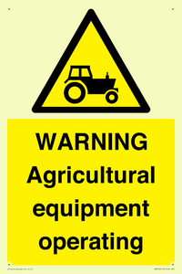 WM7006: WARNING Agricultural equipment operating