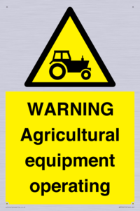 WM7006: WARNING Agricultural equipment operating