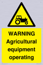 WM7006: WARNING Agricultural equipment operating