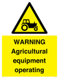 WM7006: WARNING Agricultural equipment operating